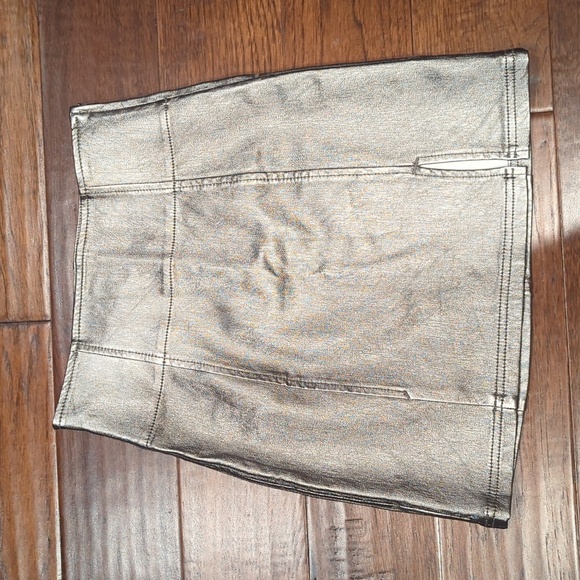 Free People coated mini skirt holding on to a dream - Picture 3 of 13